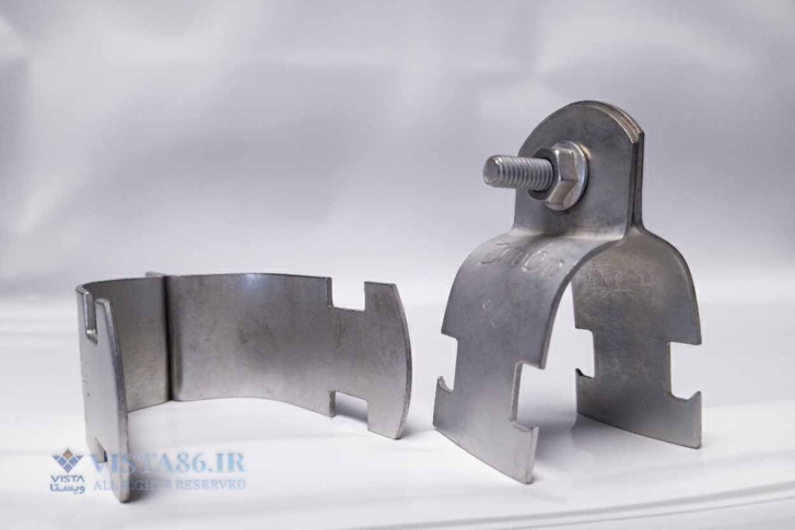 بست براکت گالوانیزه گرم ژوبین با پیچ و مهره 