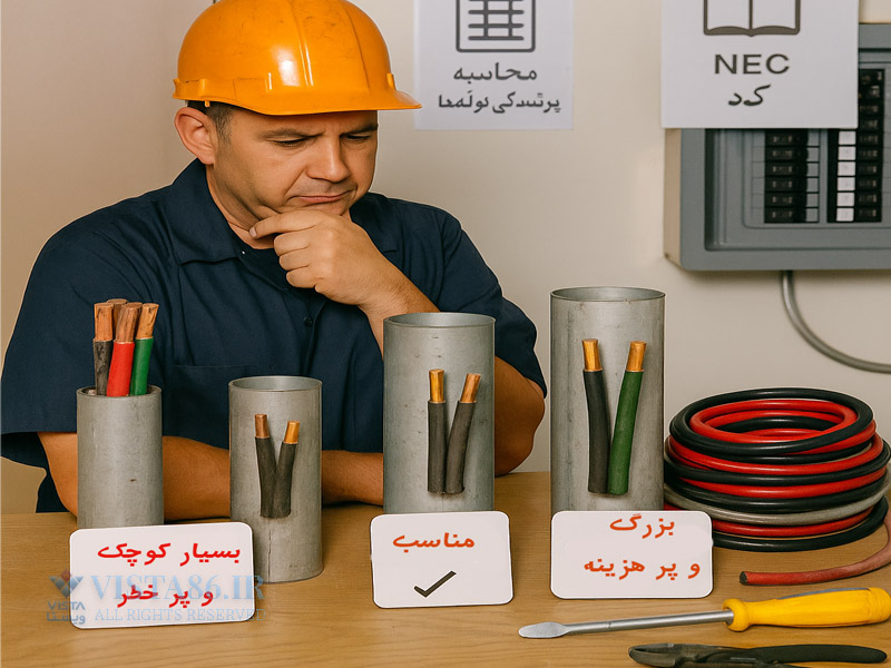 راهنمای انتخاب سایز لوله برق فولادی – جدول سایزبندی و کاربردها